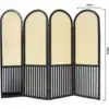 180cm high, 50cm wide [4 panels] - Retro Black