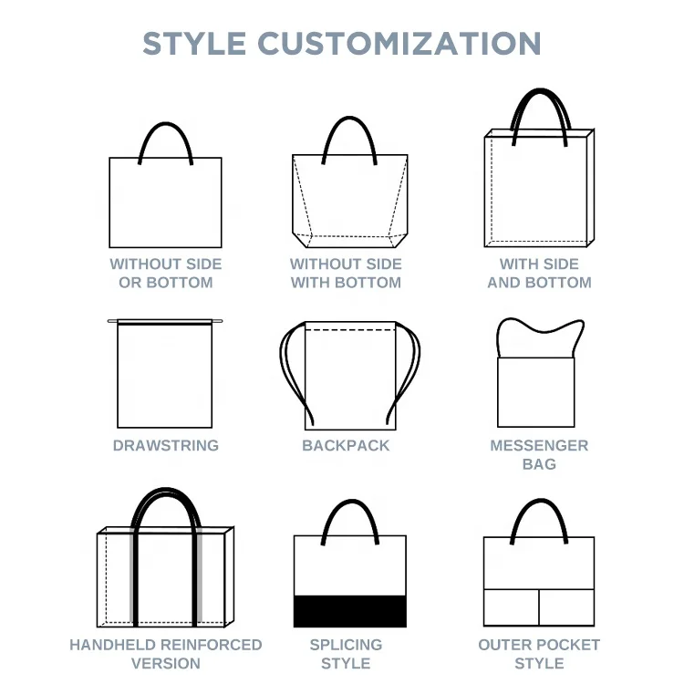 huahao Custom Canvas Tote Bag Custom Printed logo Own Design with Pocket and Zipper