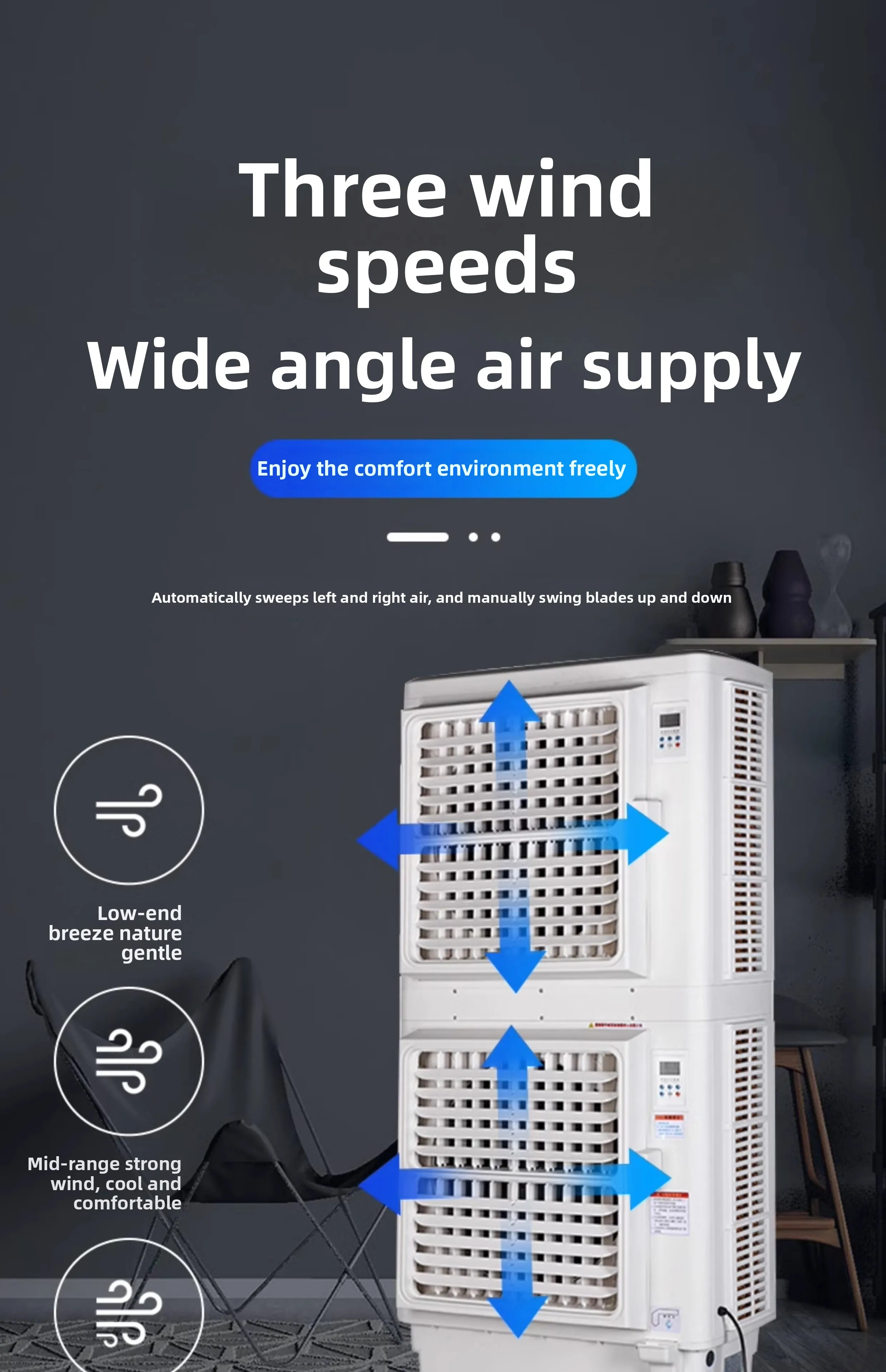 Desert Air Cooler, 153L, HOTEL - detail 24