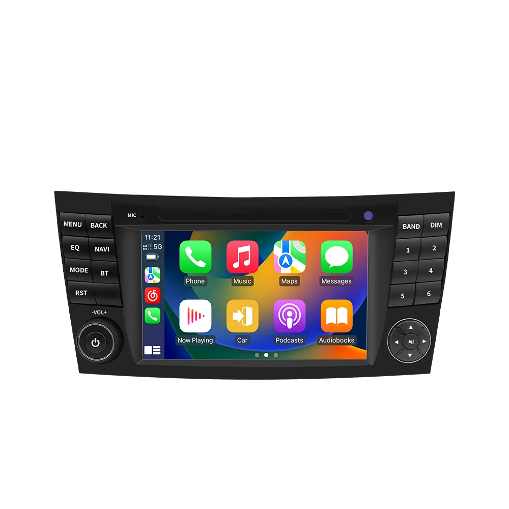 Android 13 Car Navigation MP5 Stereo Player for Bluetooth 5.0 Dashboard CarPlay for Mercedes-Benz W211 W219 1-Year Warranty USB