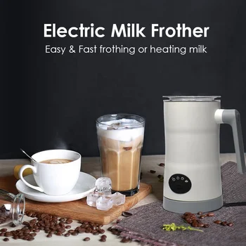 Automatic Electric Milk Frother & Heater - 4-in-1 Hot & Cold Milk