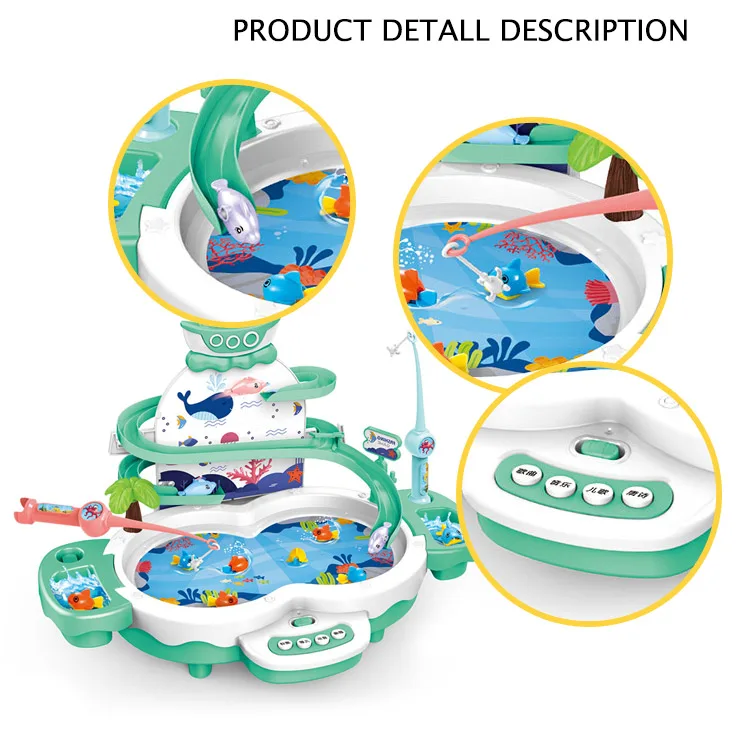 Многофункциональный USB Электрический Слайд-трек для рыбалки, набор игрушек для детей