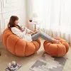 Orange sofa pedal combo-technology velvet-rotatable