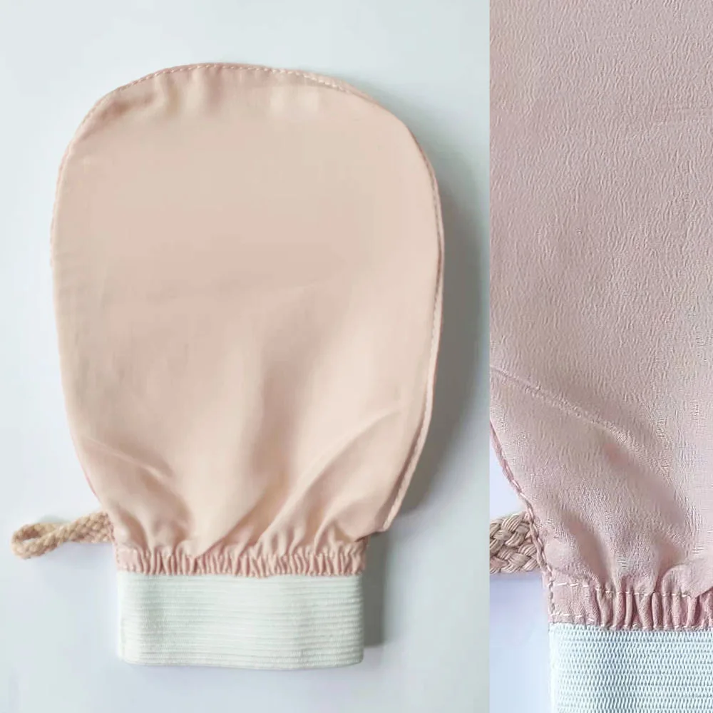 Luma Turkish Silk Glove Glow Skin Bath Exfoliating Glove Hammam  Exfoliating Glove