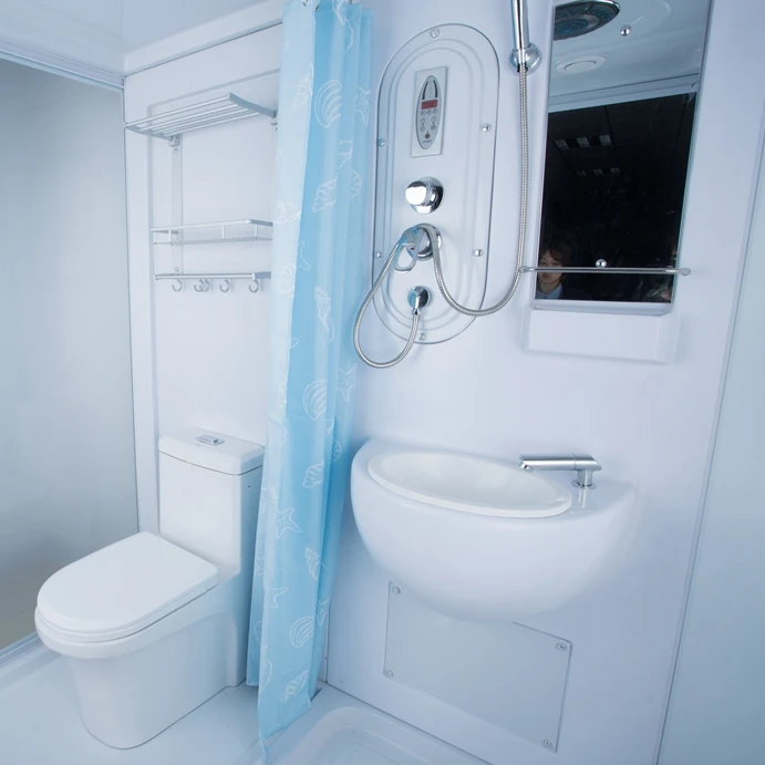 Simple Design Hotel All in One Shower Unit All in One Complete Prefabricated Modular Bathroom Pods