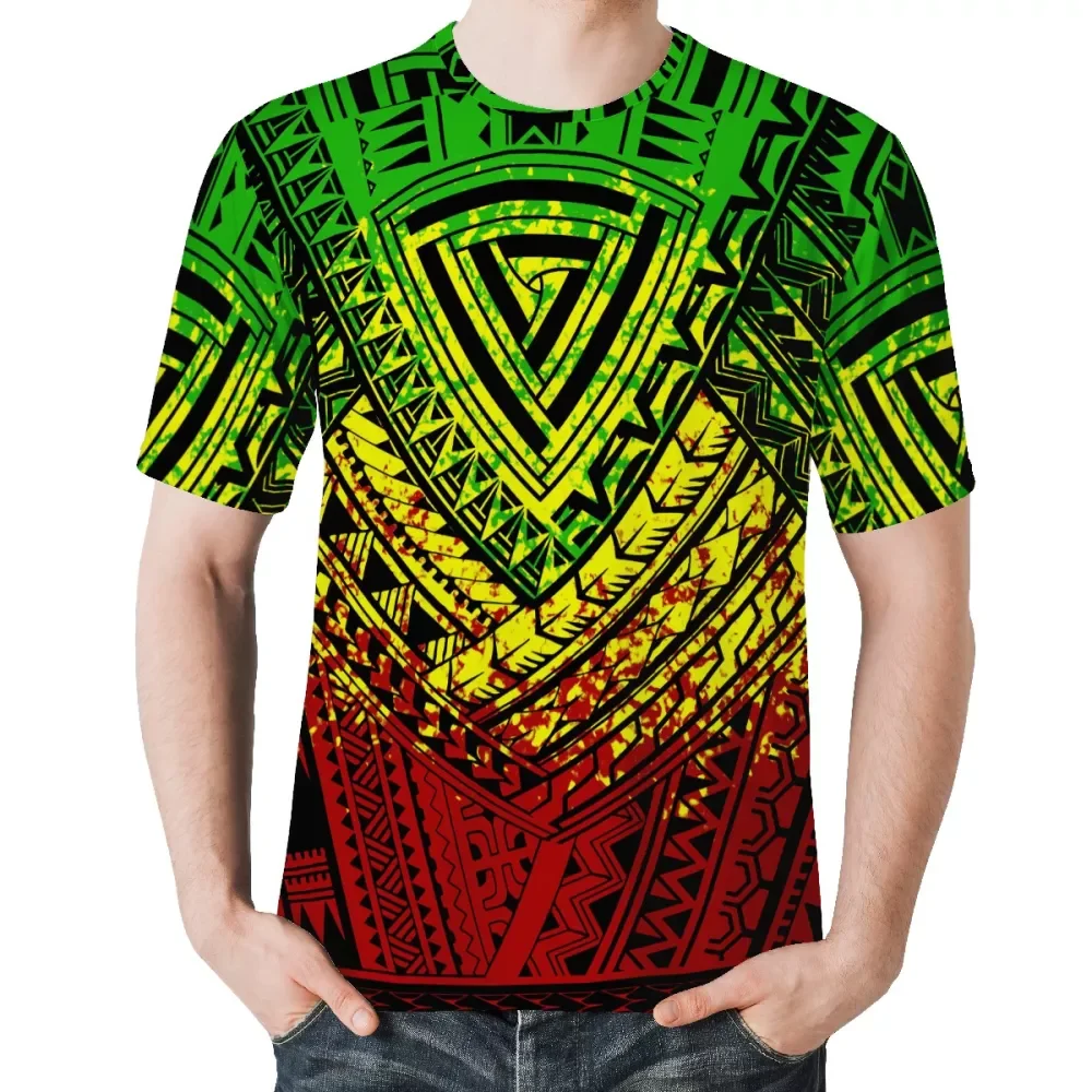 Tribal Print Mens Shirts, Tee Shirt Print Polynesian