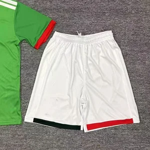 25Year Customized V-neck Football Jerseys Uniquely Designed Children's Casual Wear Sports Green Short Sleeved Sets