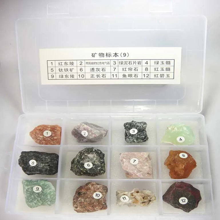 Source Rock Samples. 24 pcs/set Mineral Identification Kit for