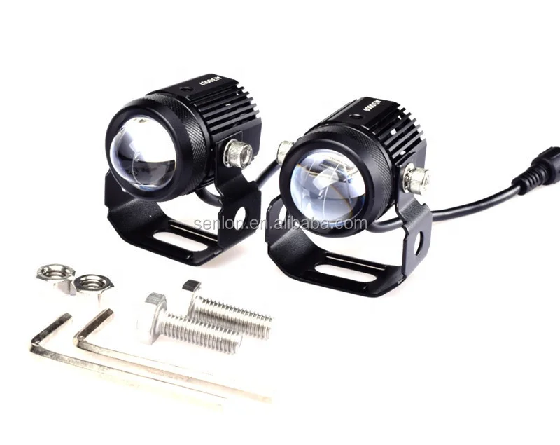 Светодиодная фара для мотоцикла двухцветный проектор Bi Lens Moto Bike мини-фара вождения противотуманная DRL аксессуары внедорожника грузовика