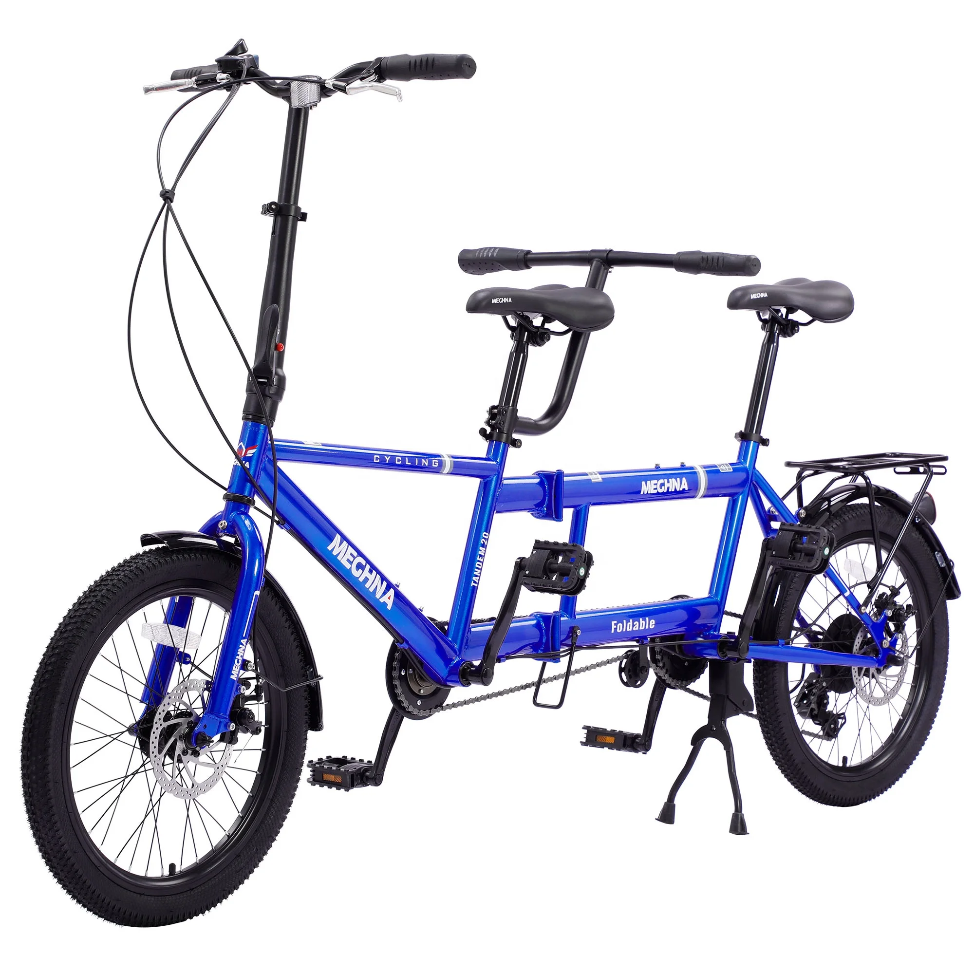 Meghna 20'' Foldable Steel Frame Tandem Bike, 7 Speed for 2