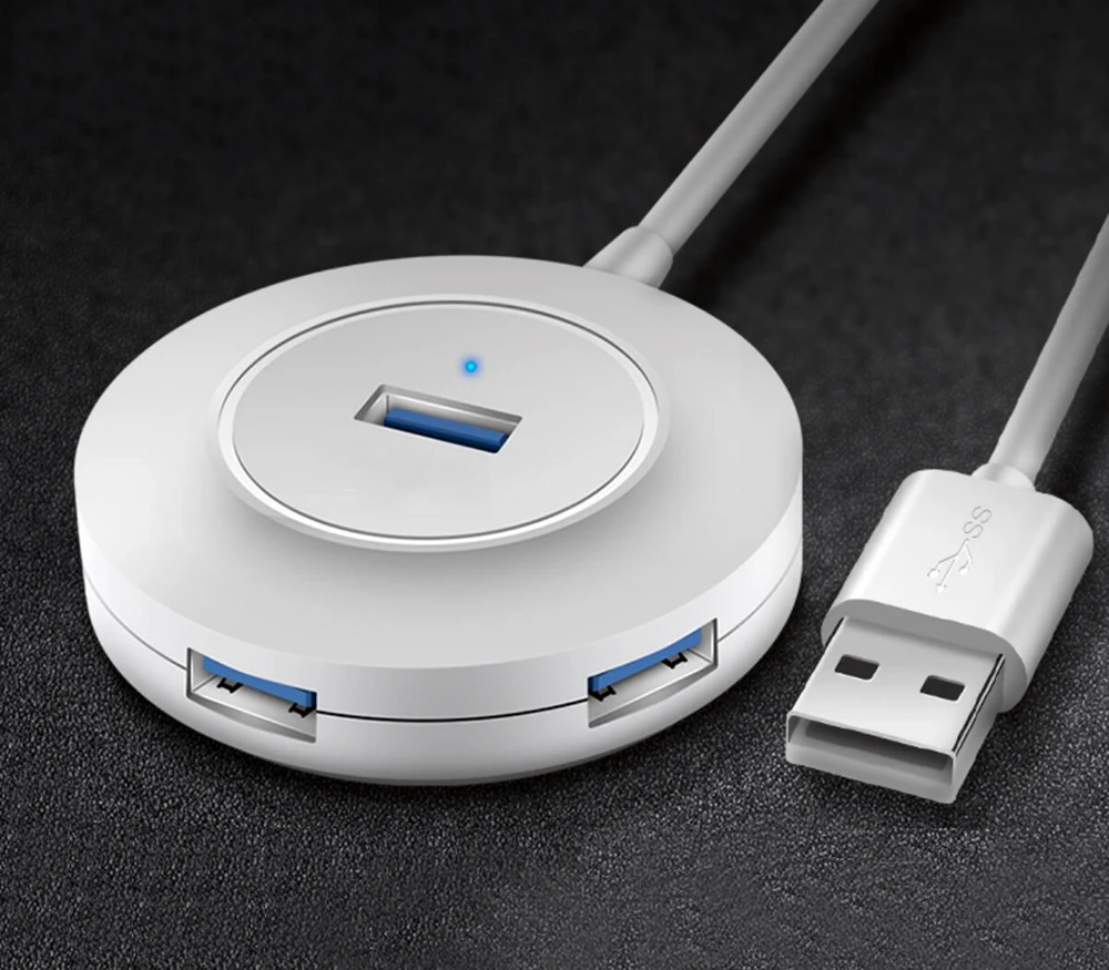 
 USB к USB 2,0, 4 порта USB 3,0 Ультра-мини концентратор, портативный концентратор данных с длинным кабелем 0,25 м/1 м/1,5 м/2 м для мобильного жесткого диска для OS X  