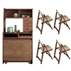 1 table 4 chairs + high cabinet