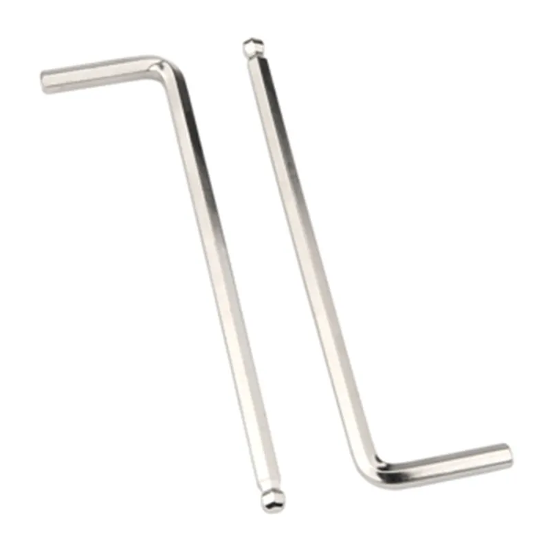 2er Set Magnetische Inbusschlüssel 5 Mm L-Griff – Mit Kugelkopf, Orange/silber, 165 Mm Lang