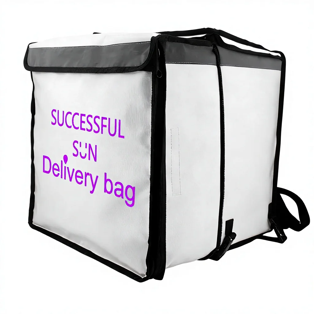 Expandable Large Capacity Portable Motorcycle Food Delivery Thermal Waterproof Insulated Zipper Closure Bag for Pizza
