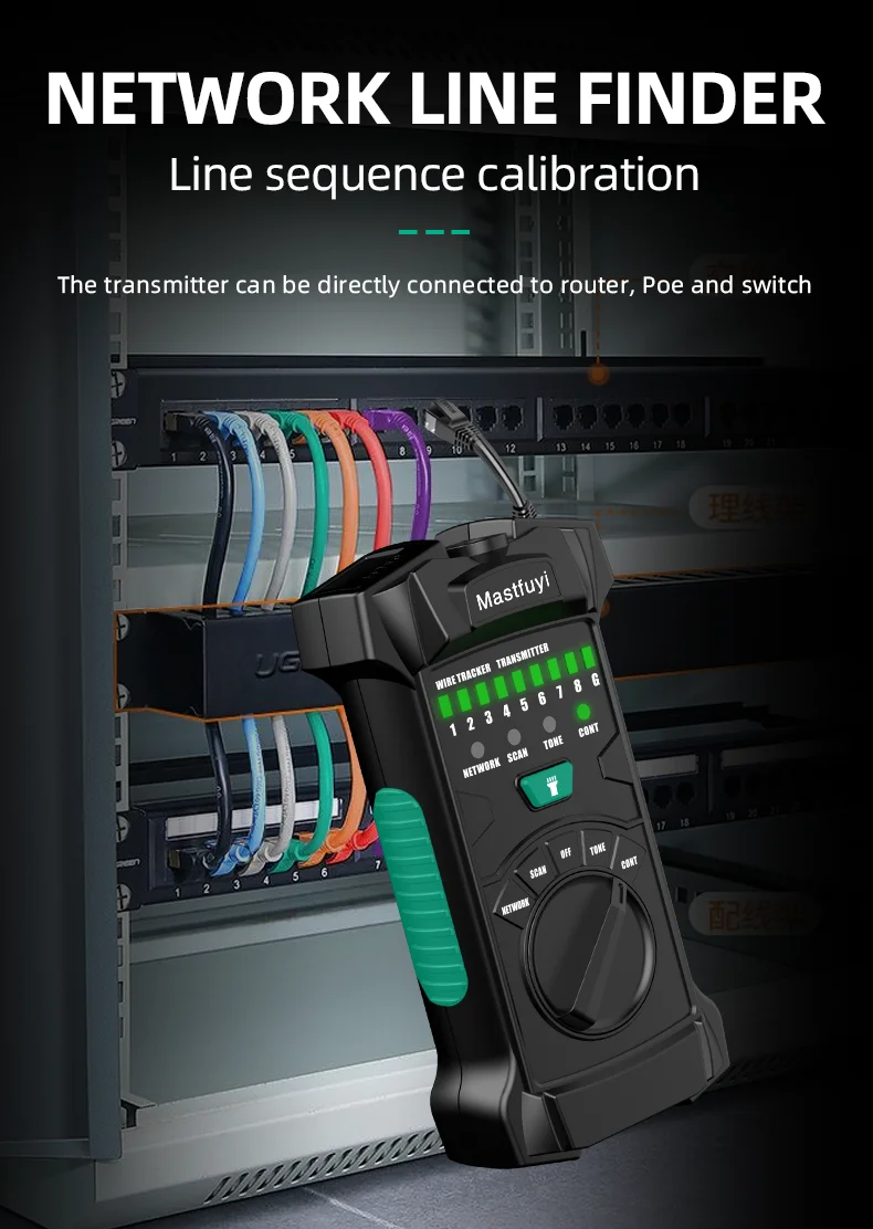 FY8169 Telecom Tool RJ45 RJ11 STP UTP LAN Diagnose Tone Tracer Network cable tester Wire tracer PoE living Detection