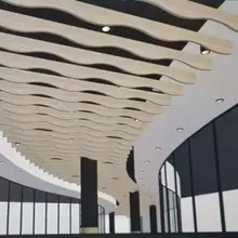 Modern Wood Baffle Factory UV Wood Ceiling  Fiberglass Acoustic Ceiling Baffle With Chinese Supplier Soundproof Panels