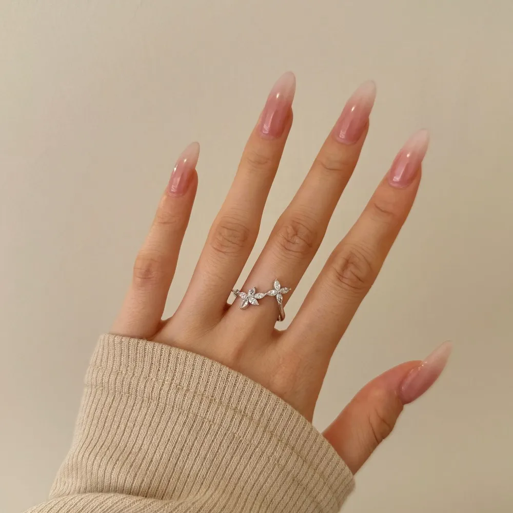 KAKODIY new launch open adjustable ring 925 Sterling Silver butterfly shape 5A zirconia female bride fashion ring detail 8