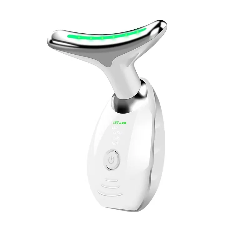 Mini Handheld LED Light Therapy Massager for Facial Neck Anti-Aging Wrinkle Skin Lifting U Shape Uplifting Device with USB Plug