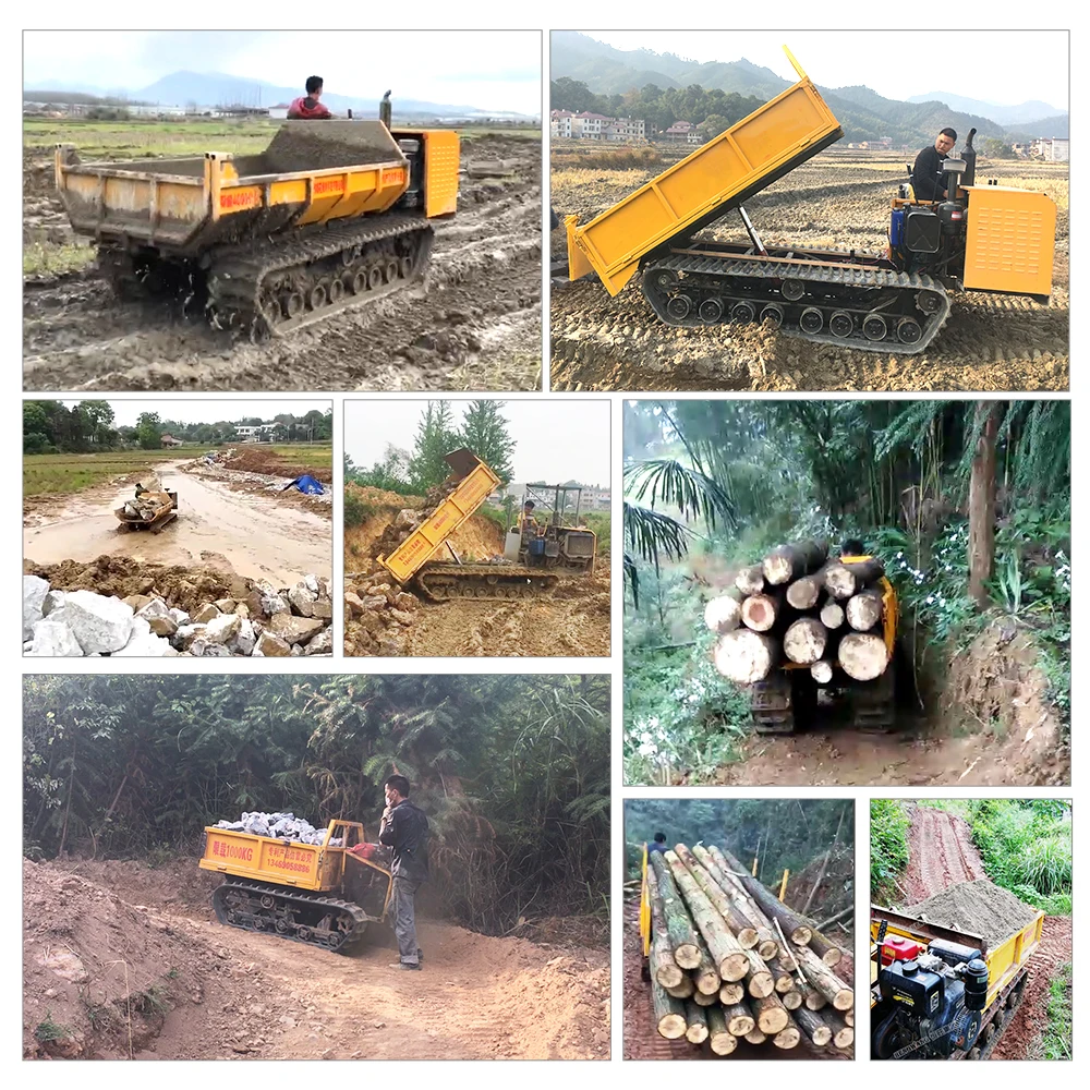 Small Hengwang  HW5000L 5000kg Crawler Carrier Dumper with CE EAC Certificate