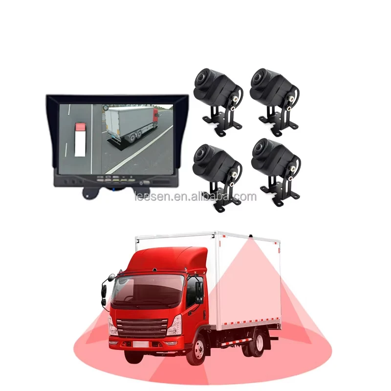 New Design 3D Around View Camera Parking System Vehicle Truck Bus Van HD 7inch 360 Degree Panorama Bird View Camera  System