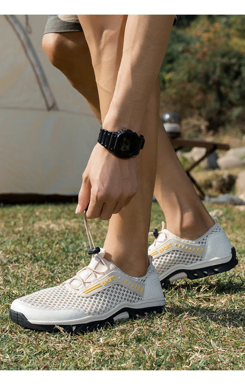 Wide Toe Box Wading Shoes Outdoor Hybrid Water Shoes Breathable Mesh Anti-Slip Outsole for Beach River Hiking Urban Travel
