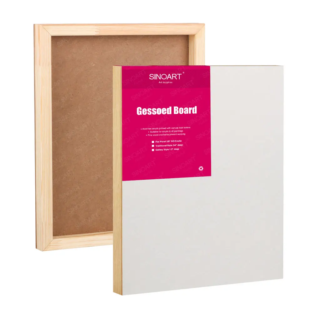 Sinoart Pre Gessoed Art Boards Custom Thickness Gesso Boards For