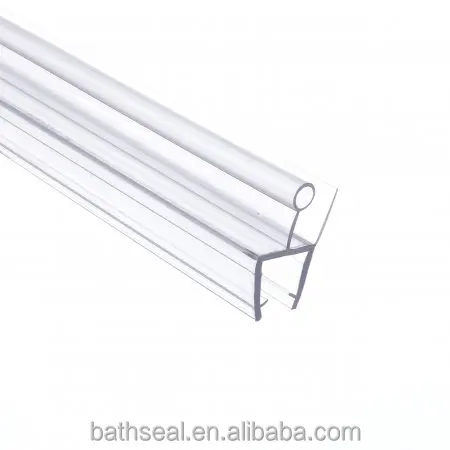 Factory Frameless Shower Door Sweep clear PVC Seal Shower Door Bottom Seal  Glass Shower Door Seal Strip