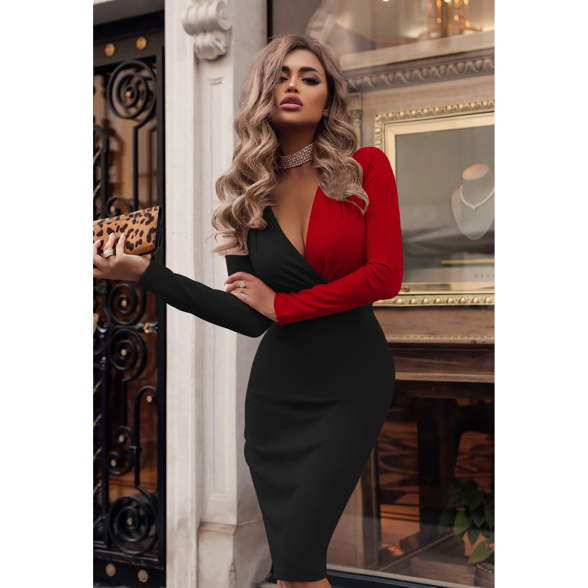 Cheap Wholesale Elegant Office Wear For Women Dress Patchwork Business  Women Formal Straight Career Turkey Women Office Dresses - Buy Turkey Women Office  Dresses,Office Wear For Women Dress,Office Wear Dresses Product on