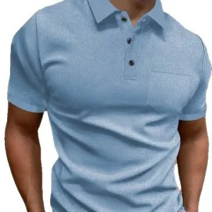Summer Men's Short Sleeved Button Fashion Casual Polo Shirt