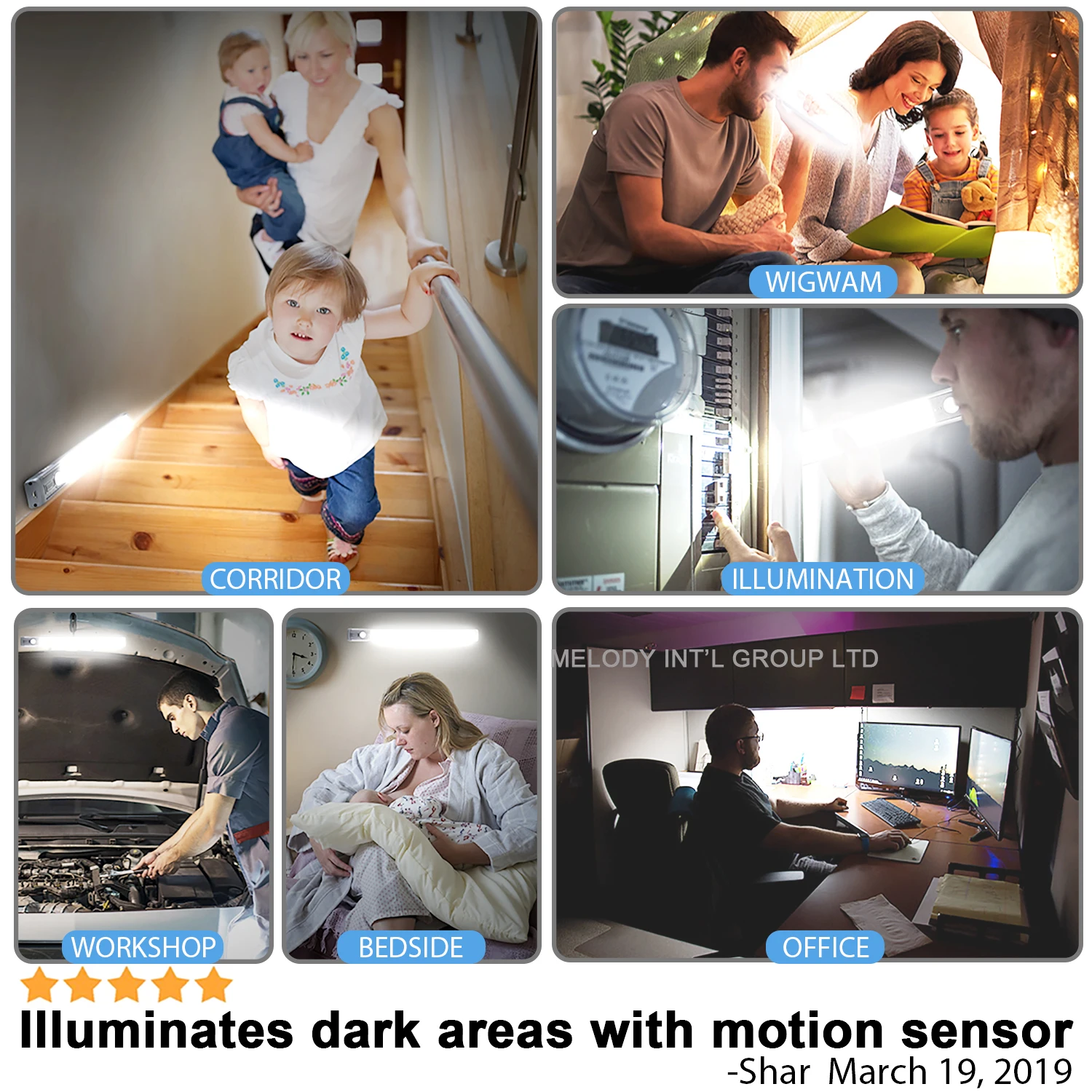 Перезаряжаемый светодиодный светильник для шкафа, светодиодный светильник для гардероба, шкаф, стол, кухонная лампа с пассивным ИК и фотоэлектрическим датчиком