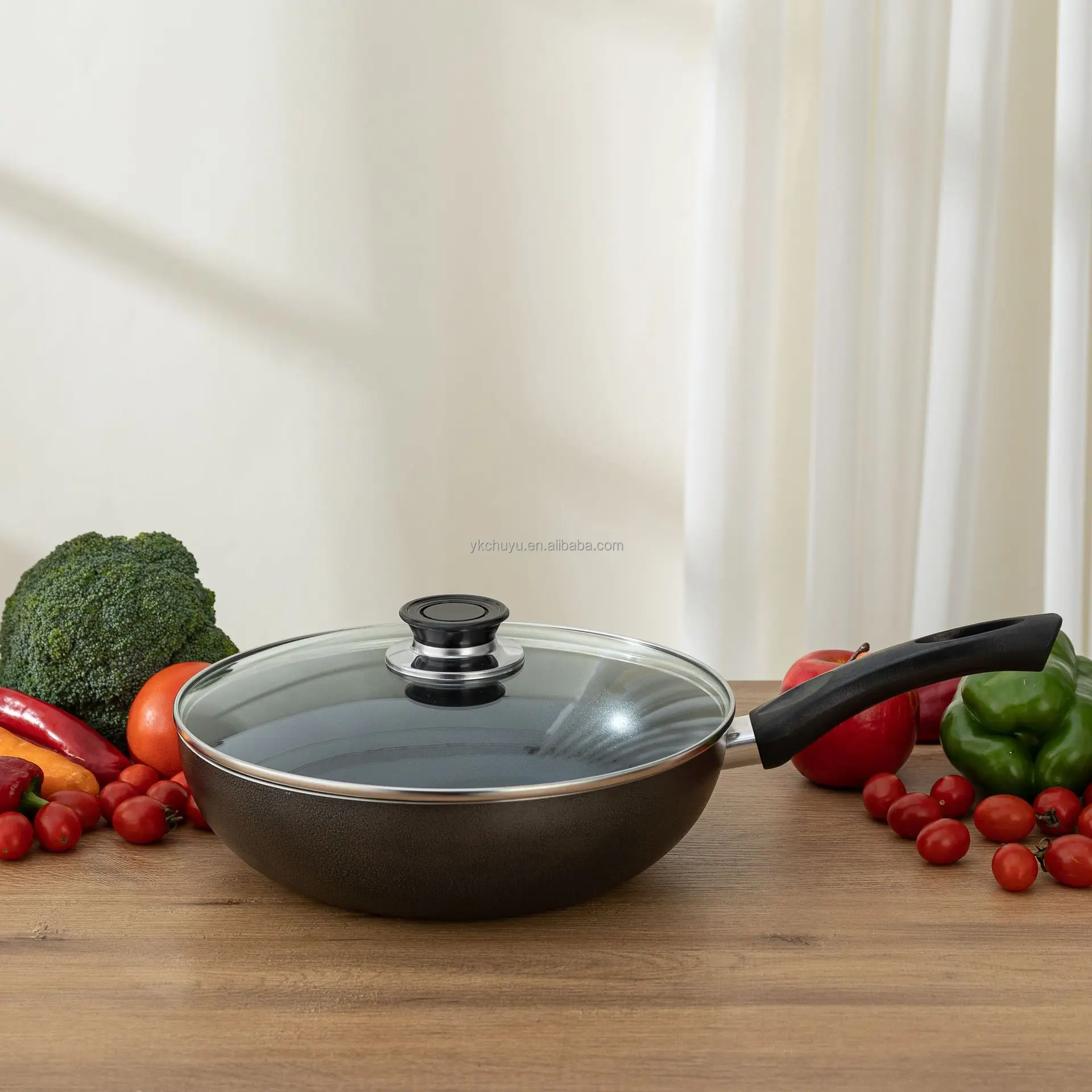 Non Stick Cookware Set Aluminium Good Selling Modern Non Stick Black 16 PCS Prestige Cookware Set