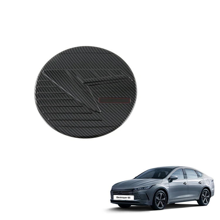 Petrol Tank Cover for BYD Destroyer 05 Accessories Chazor Carbon Fiber Pattern Tank Cap Trim Cover Sticker Exterior Accessories