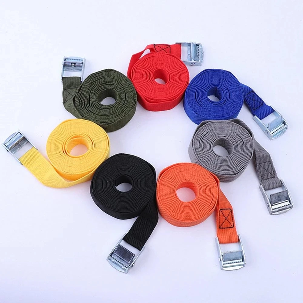4M Buckle Tie-Down Belt cargo straps for Car motorcycle bike With Metal Buckle Tow Rope Strong Ratchet Belt for Luggage Bag