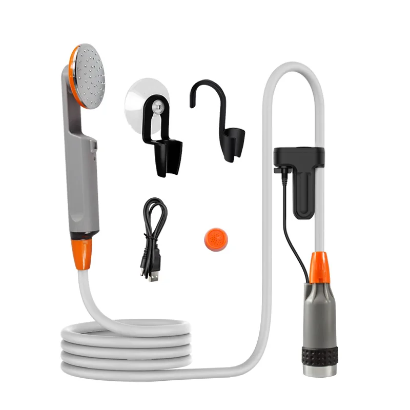 Portable Smart Shower Compact Handheld Rechargeable Outdoor Shower Head Perfect for Bathing Outdoors Gardening, Boating, Fishing