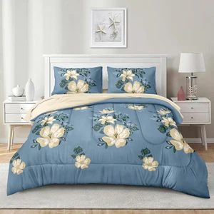 Lilianna Queen Size Microfiber Comforter Set 4PC - Soft Fluffy Bed in a Bag