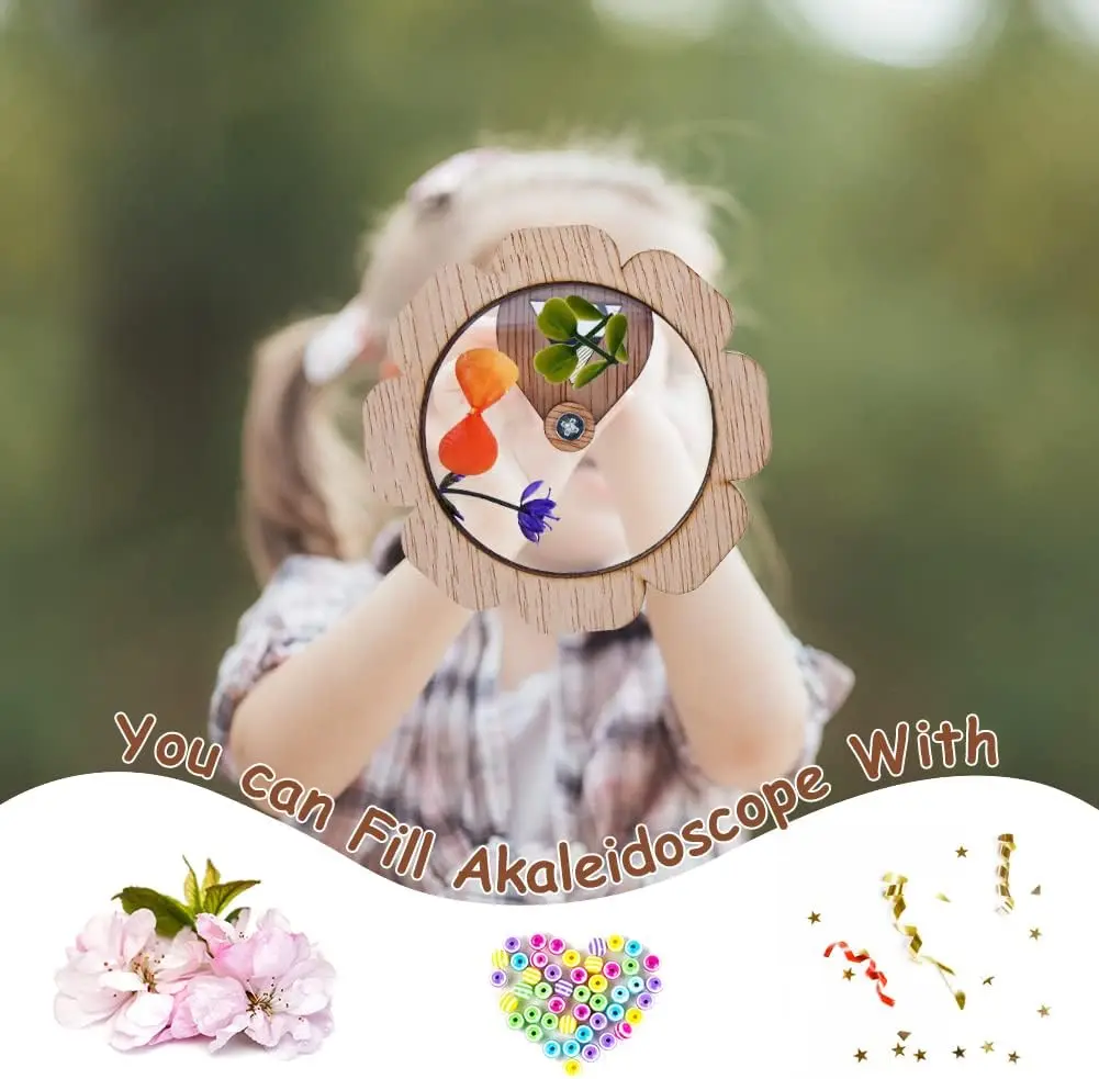 Набор калейдоскопа из натурального дерева