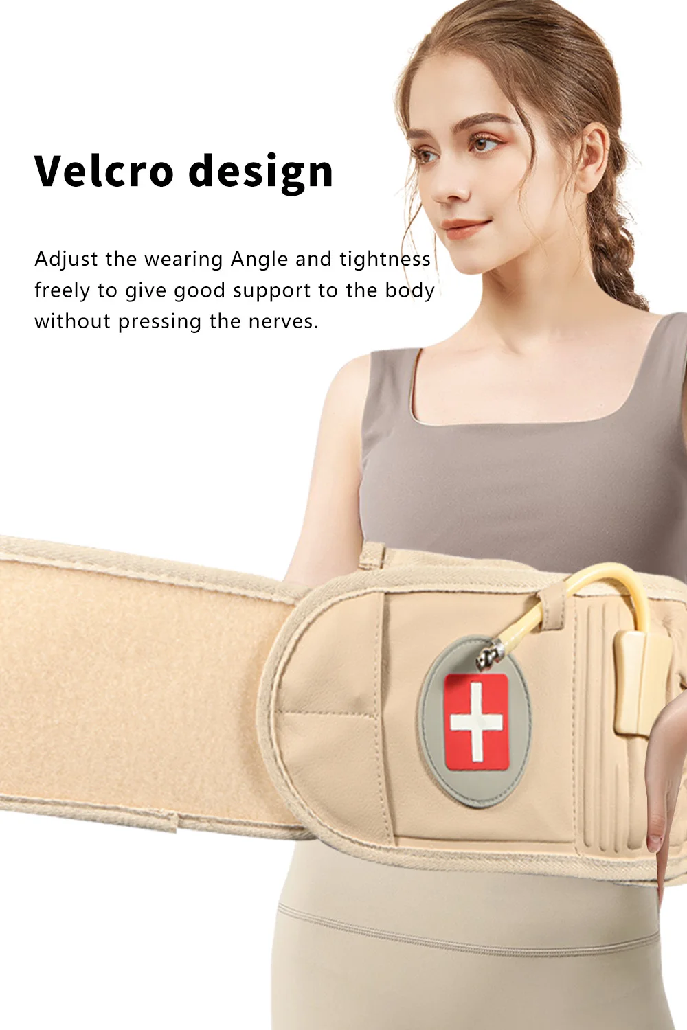 Aofit Decompression Back Belt Waist Brace Lumbar Support Belt Waist Support for Lower Back Pain Relief Back Traction Device
