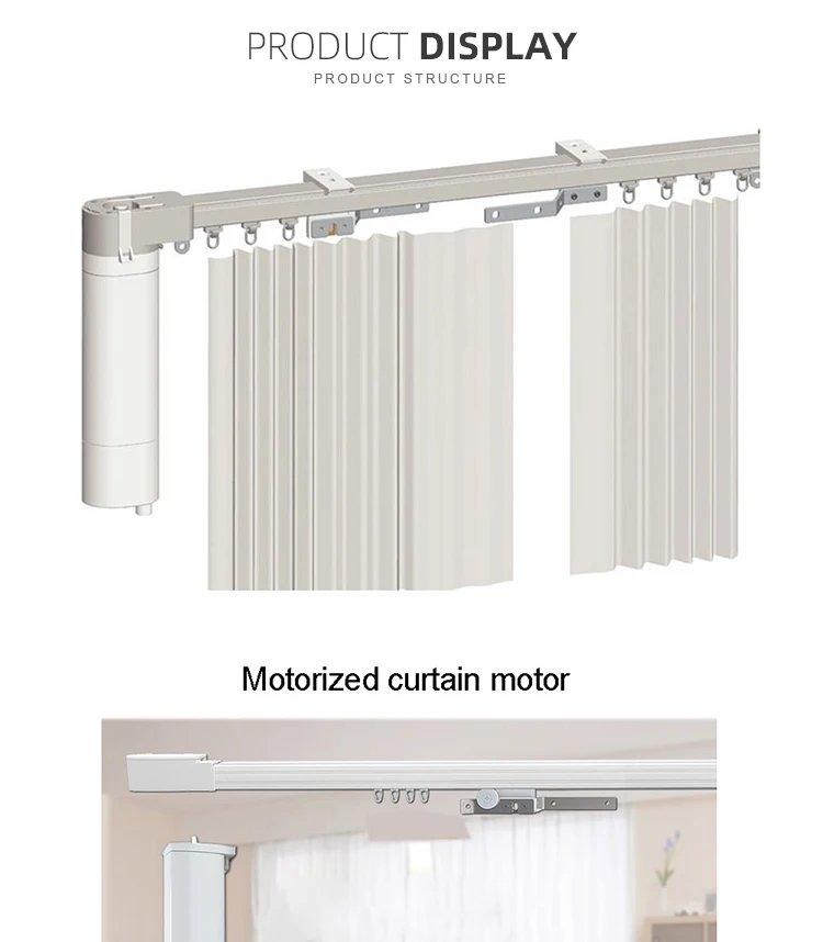 Super Silence Electric Automatic Window Curtains For Home Office Hotel