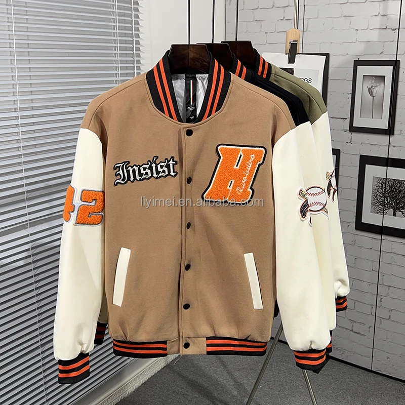 Wholesale New Design Style Men Aviator Baseball Uniform Jacket Custom ...