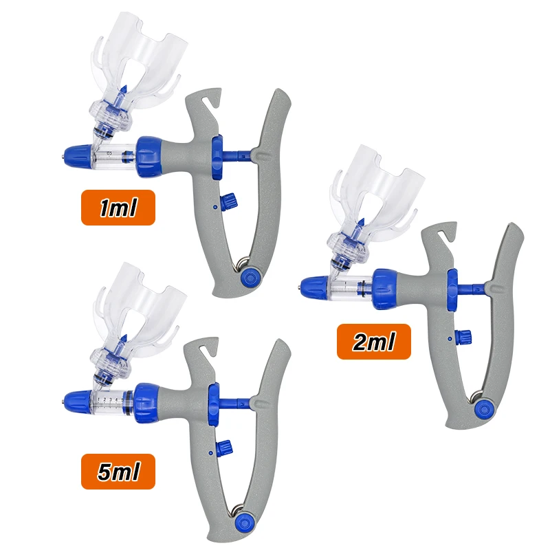 1ml 2ml 5ml Automatic Veterinary Syringe Injection Vaccination Syringe Pig Sheep Continuous Vaccine Injector