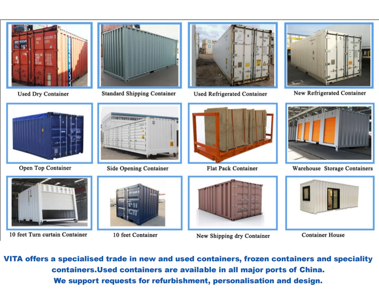 40' Hc Full Used Shipping Container For Sale Cost Retail Store