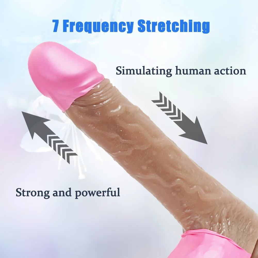 Hot Selling Black Telescopic Men Adult Sex Toy Soft Silicone Thrusting Dildo Skin Feeling Heating Female Vibrating Dido Vibrator Hot Selling Black Telescopic Men Adult Sex Toy Soft Silicone Thrusting Dildo Skin Feeling Heating Female Vibrating Dido Vibrator