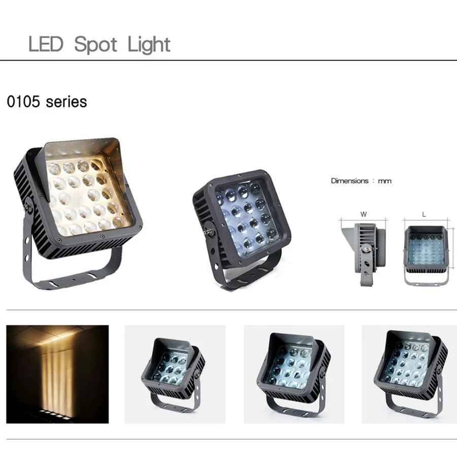 high brightness 48W led floodlight one beam spotlight waterproof remote outdoor wall washer narrow light lamp 48w