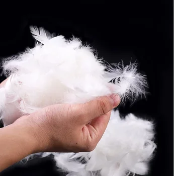 High Quality  90% Washed White Goose Feathers Stuffing  For Pillow,Cushion,Sofa Ordeless Clean Filling