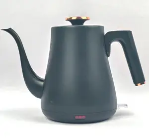 Portable Electric Kettle with Temperature Control for Tea & Coffee Stainless Steel Travel Gooseneck for Boiling Water on the Go