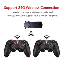 Powkiddy PK-08 Ретро Mini 4K игровая консоль Linux 4100 + видеоплеер дома ТВ стикер для метаний в играх и беспроводного пульта ДУ
