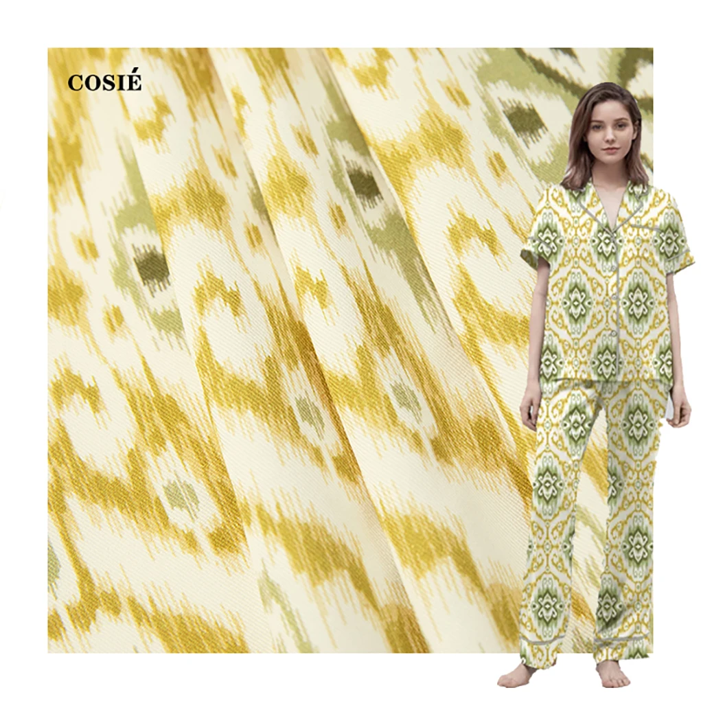 Этнические узоры 160gsm, средний вес, 100% вискоза, ткань из вискозы с принтом для одежды