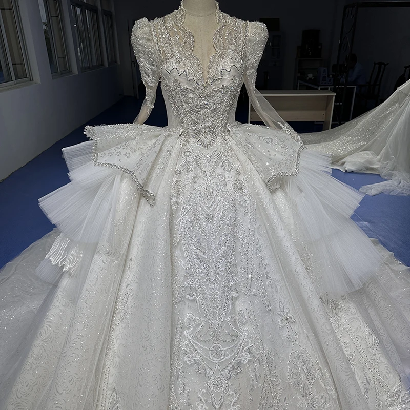 crystal beading wedding dress V-Neck Bohemian Beach Wedding Dresses Spaghetti Crystal Beaded Bridal –  TANYA BRIDAL main image 0