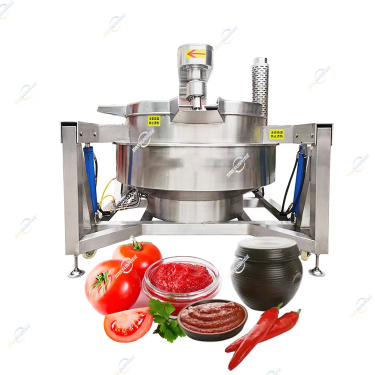 Large Commercial Electric Cooking Pot Sugar Melting Corn Starch Pot With Agitator Jacketed Kettle
