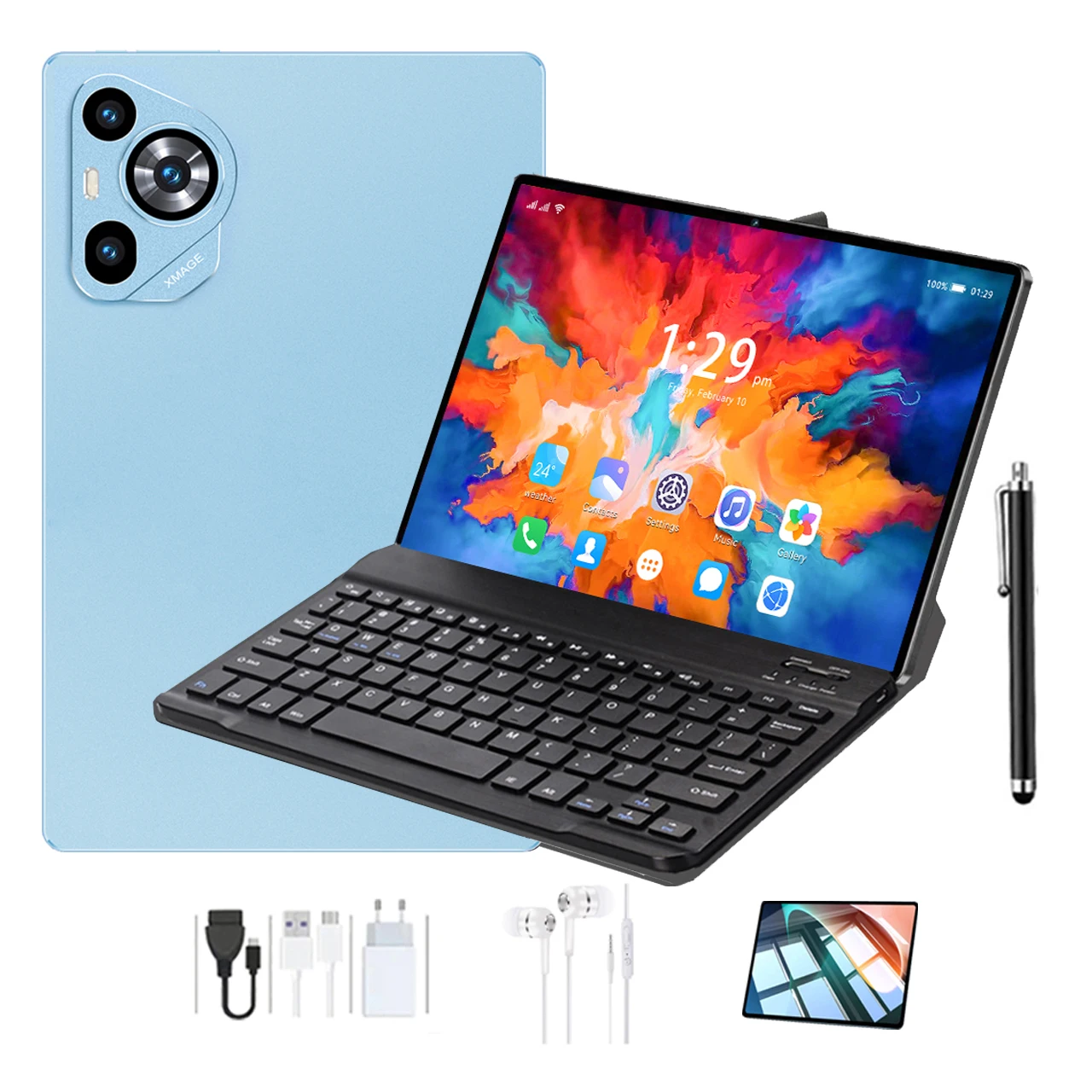 Gisentec M70 Plus 10.1 Inch Tablet PC, 16GB+256GB, 4G, Android 15